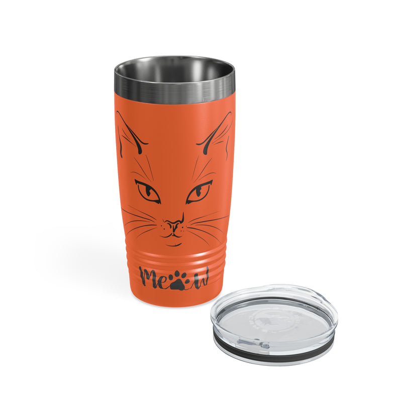 Unleash the Feline Charm: Explore the Cat's Meow Ringneck Tumbler! 🐱✨, 20oz