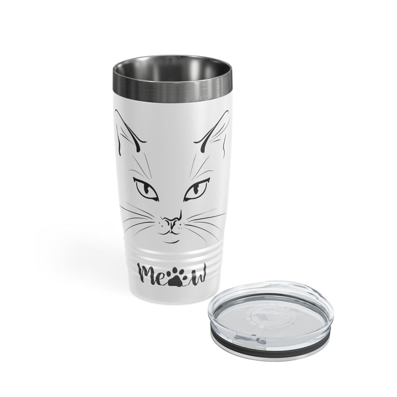 Unleash the Feline Charm: Explore the Cat's Meow Ringneck Tumbler! 🐱✨, 20oz