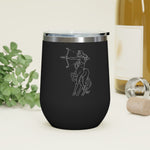 Sagittarius Swag Insulated Wine Tumbler black-Tier1love.com