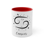 Cancer Zodiac Accent Coffee Mug red-Tier1love.com