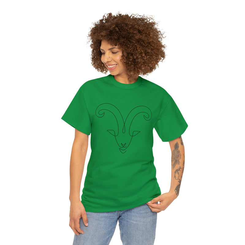 🌟  Embrace Your Cosmic Aries Vibes Zodiac Cosmic Unisex Cotton T-shirt! 🐏👕