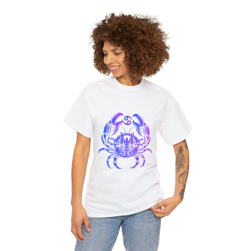 Cancer Zodiac Unisex Cotton (Heavy) Tee white-Tier1love.com