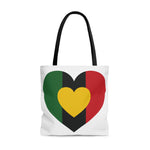 Large Tote Bag white-Juneteenth Heart-Tier1love.com