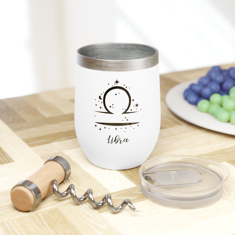 Zodiac Libra Wine Tumbler white-Tier1love.com