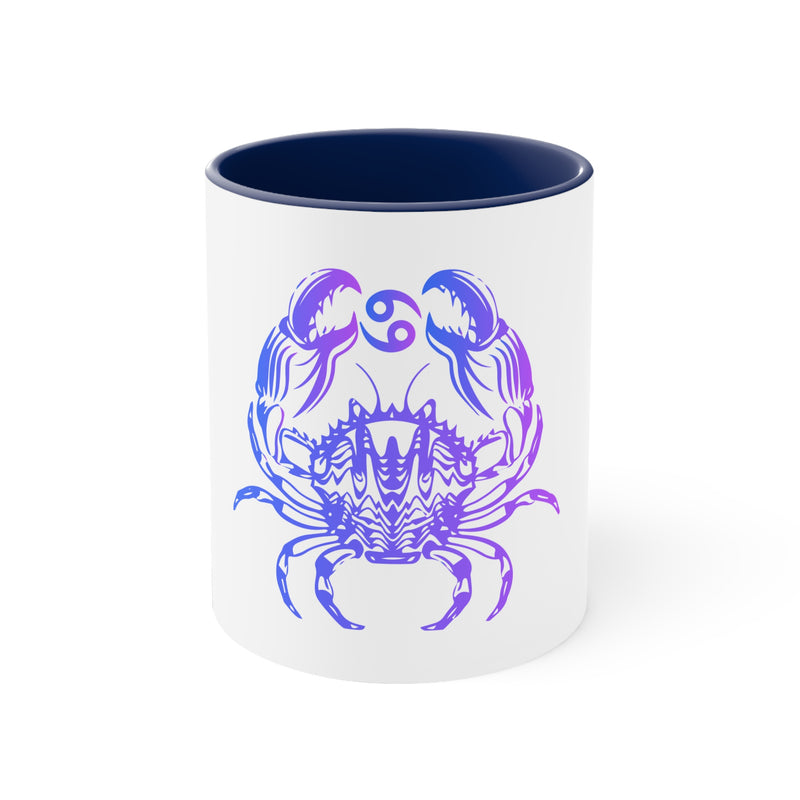 Cancer Sign Accent Coffee Mug: Infuse Your Morning Routine🌟🦀 11oz