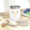 Taurus Power Chill Wine Tumbler white-Tier1love.com