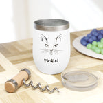 Wine Tumbler white-Cat's Meow-Tier1love.com