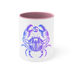 Cancer Sign Accent Coffee Mug: Infuse Your Morning Routine🌟🦀 11oz