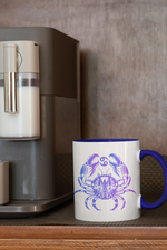 Cancer Sign Accent Coffee Mug blue-Tier1love.com