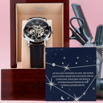 Capricorn Constellation Skeleton Openwork Watch black-Tier1love.com