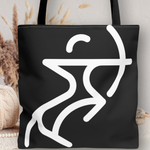 Sagittarius Zodiac Archer Tote Bag black-Tier1love.com