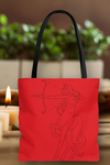Sagittarius Zodiac Archer Tote Bag red-Tier1love.com