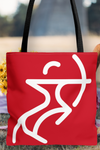 Sagittarius Zodiac Archer Tote Bag red-Tier1love.com