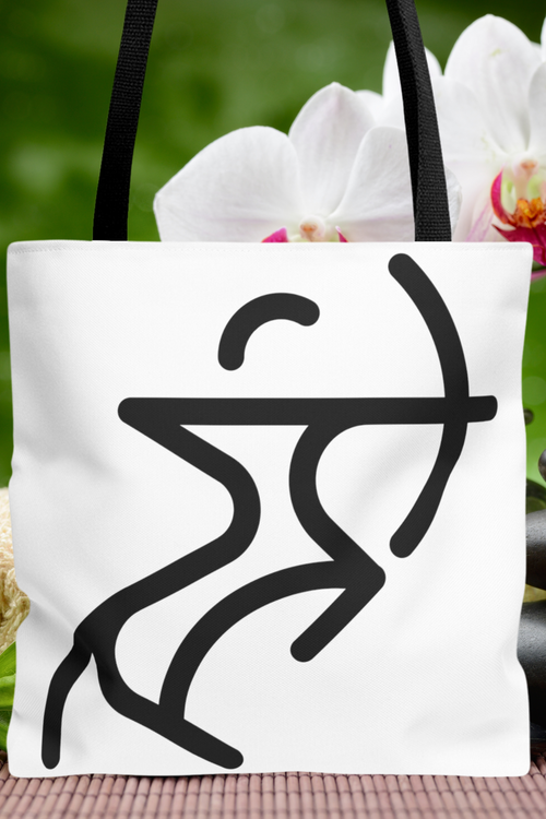 Sagittarius Zodiac Archer Tote Bag white-Tier1love.com