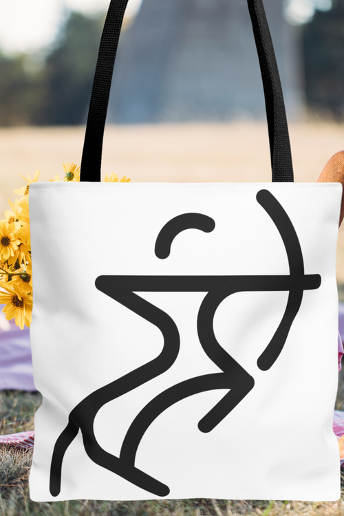 Sagittarius Zodiac Archer Tote Bag white-Tier1love.com