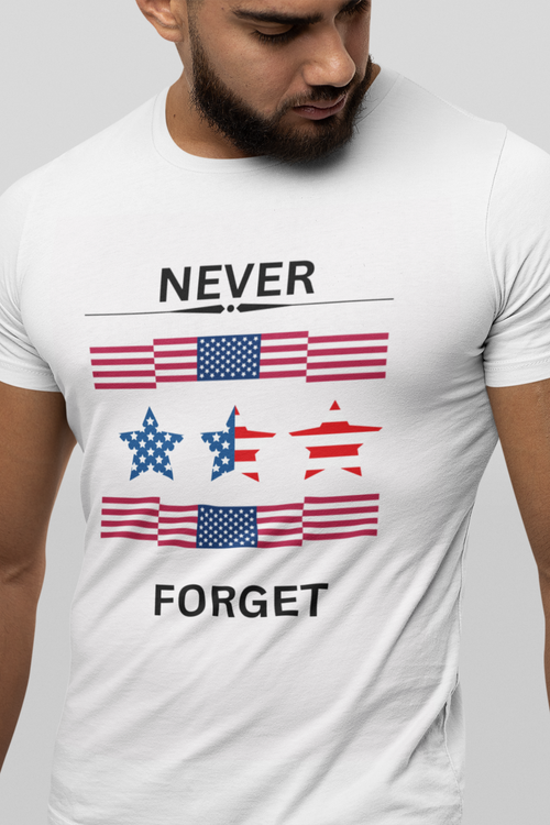 Never Forget Memorial T-shirt white-Tier1love.com