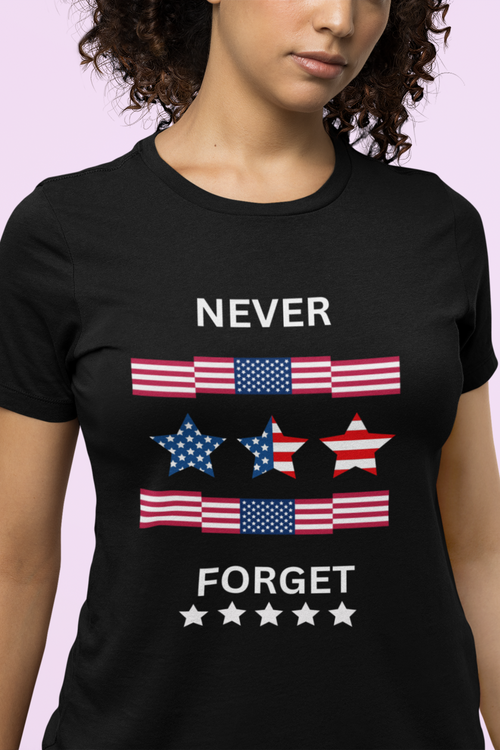 Never Forget Memorial T-shirt black-Tier1love.com