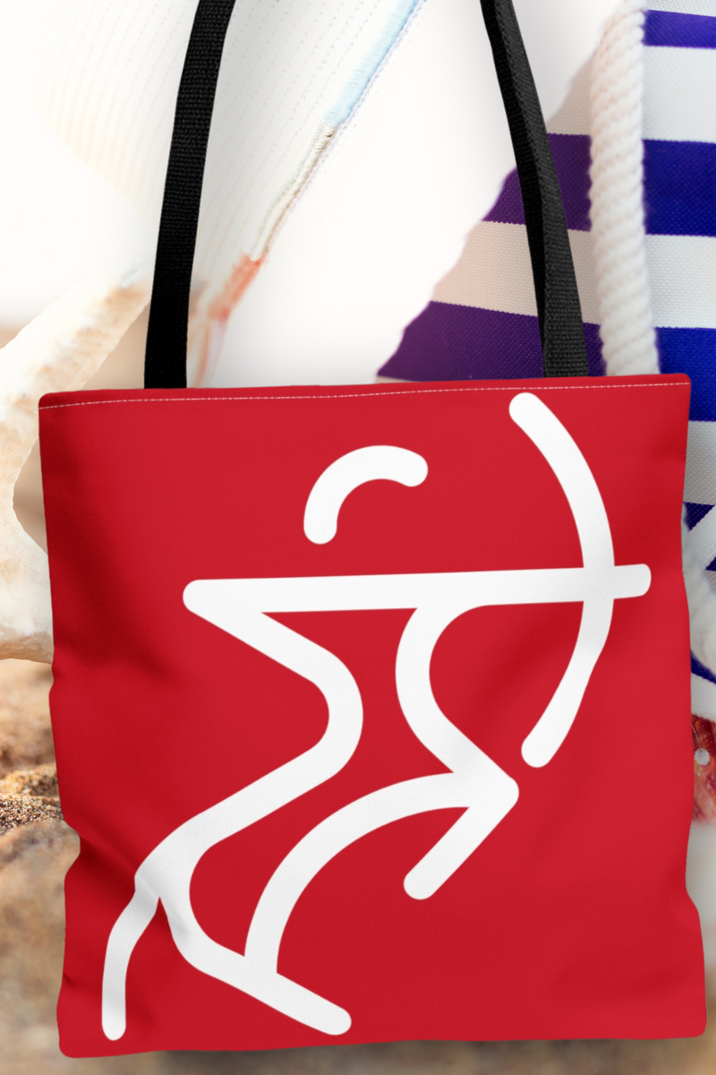 Sagittarius Zodiac Archer Tote Bag red-Tier1love.com