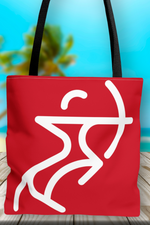 Sagittarius Zodiac Archer Tote Bag red-Tier1love.com