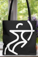 Sagittarius Zodiac Archer Tote Bag black-Tier1love.com