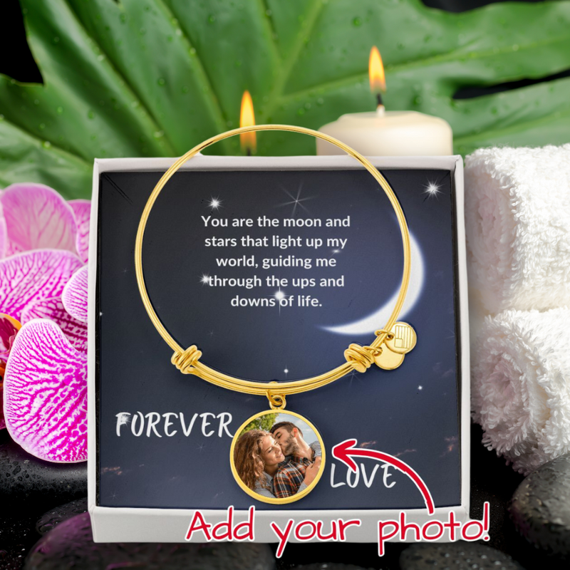 Circle Bangle Bracelet gold finish-Tier1love.com