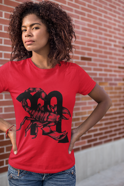Scorpio's Sting Unisex Cotton T-shirt red-Tier1love.com