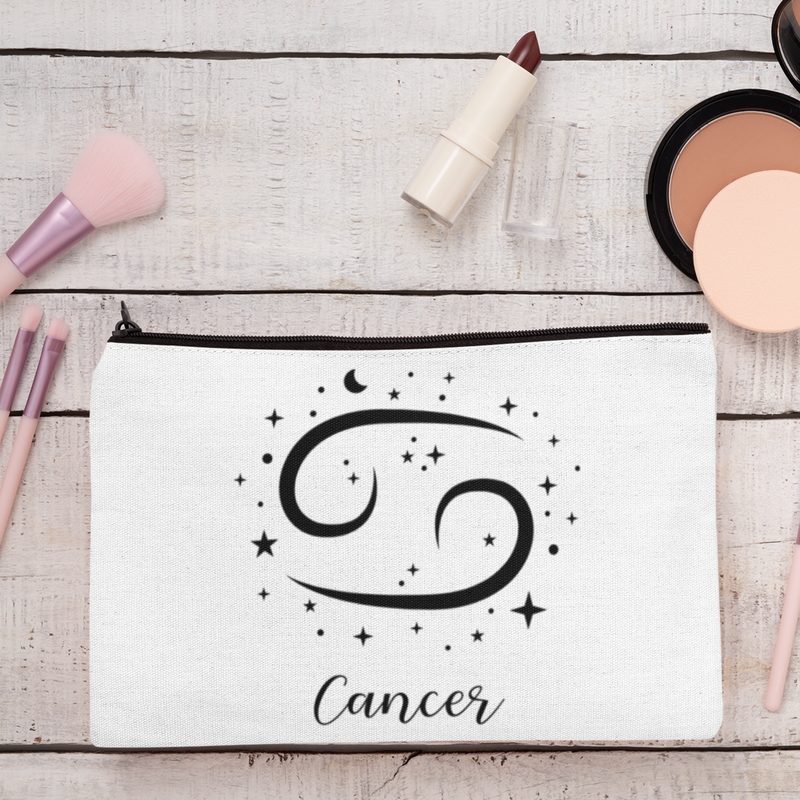 Cancer Zodiac Accessory Bag white-Tier1love.com