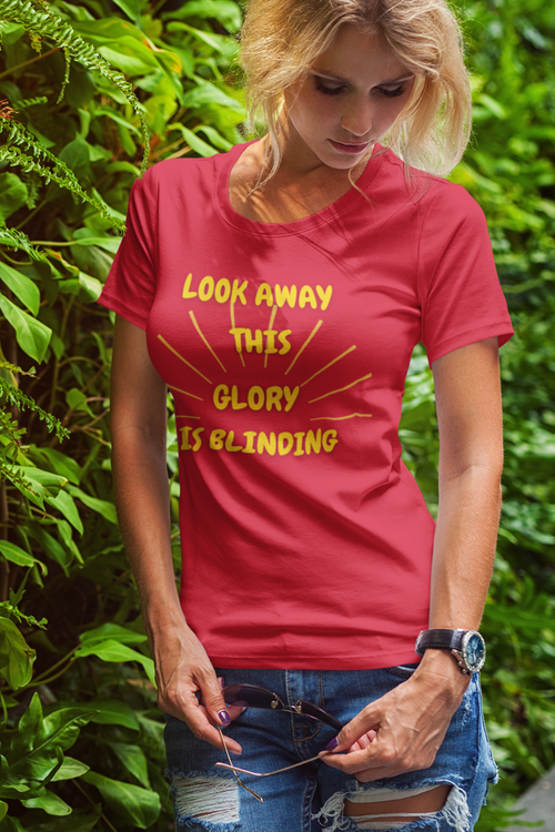 Blinding Glory Unisex Cotton T-shirt red-Tier1love.com