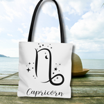 Cosmic Capricorn Tote Bag white-Tier1love.com