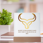 Taurus Strength Square Acrylic Plaque-Tier1love.com