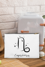 Capricorn Zodiac Accessory Pouch white-Tier1love.com