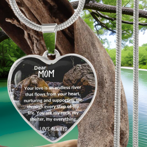 Heart Pendant Luxury Necklace-To Mom My Rock-Tier1love.com
