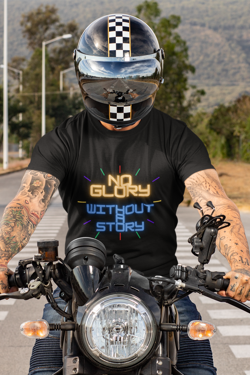 Glory Story Unisex Cotton T-shirt black-Tier1love.com