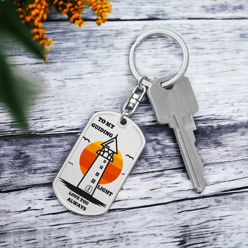Lighthouse Keychain-To My Guiding Light-Tier1love.com