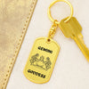 Gemini Goddess Keychain gold-Tier1love.com