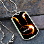 Taurus Zodiac Dog Tag Necklace Chain-Tier1love.com