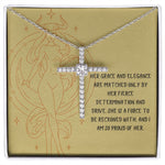 The Taurus Woman CZ Cross Necklace silver-Tier1love.com