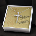 The Taurus Woman CZ Cross Necklace silver-Tier1love.com