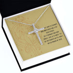 The Taurus Woman CZ Cross Necklace silver-Tier1love.com