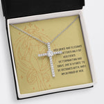 The Taurus Woman CZ Cross Necklace silver-Tier1love.com