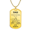 Embrace Dad's Strength with My Rock 🤘 Dog Tag Necklace Chain.