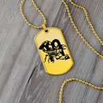 Scorpio Zodiac Dog Tag Necklace Chain gold finish-Tier1love.com