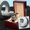 Virgo Zodiac Men's Skelton Openwork Watch-Tier1love.com