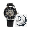 Virgo Zodiac Men's Skeleton Openwork Watch ♍: Cosmic Elegance ⌚