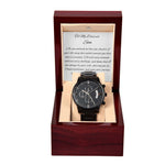 Celebrate Milestones: Engraved Chronograph Watch Gift for Your Son