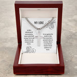 Artisan Cross Cuban Link Necklace Chain stainless-steel-Tier1love.com