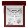 Artisan Cross Cuban Link Necklace Chain stainless-steel-Tier1love.com