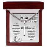 Artisan Cross Cuban Link Necklace Chain stainless-steel-Tier1love.com