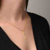 Personalized Vertical Name Necklace gold-Tier1love.com