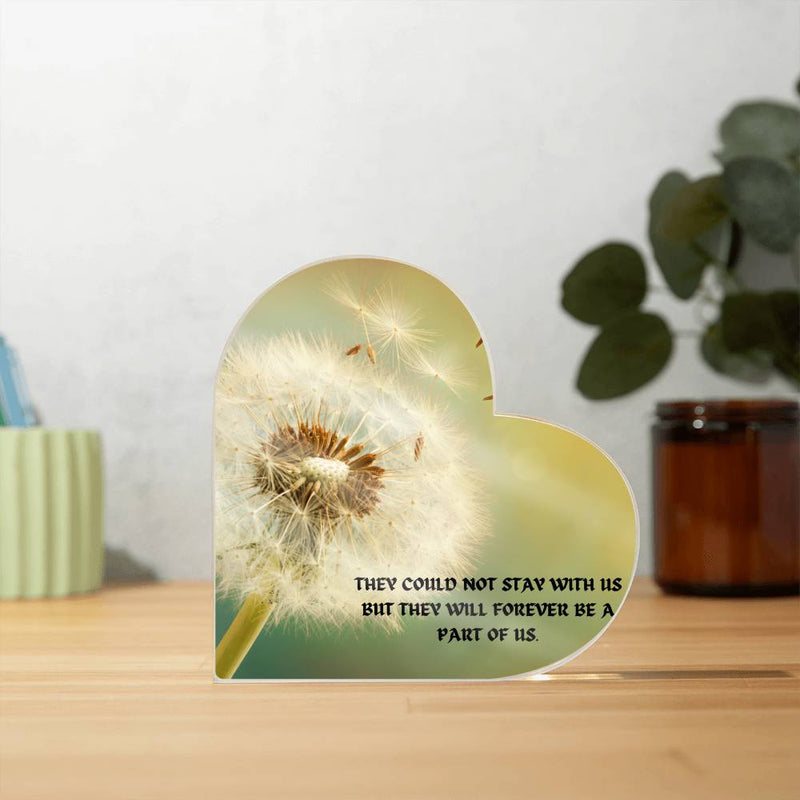 Heart Shaped Memorial Acrylic Plaque-Tier1love.com